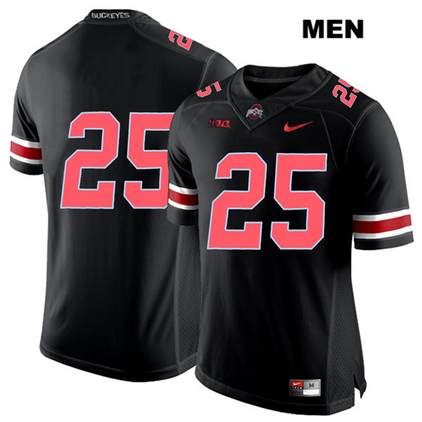 Ohio State Buckeyes Men's Mike Weber #25 Red Number Black Authentic Nike No Name College NCAA Stitched Football Jersey IU19I13ZW